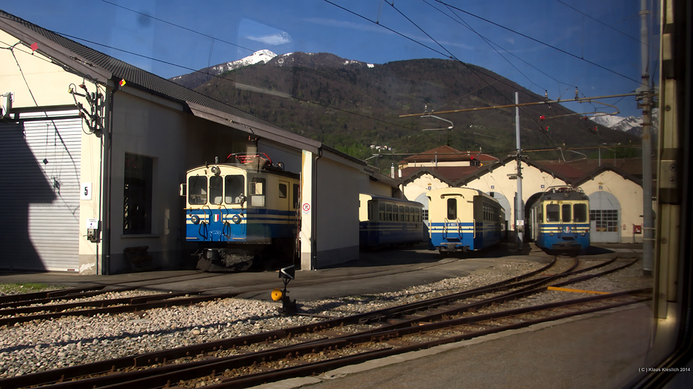 Das Depot Domodossola der Centovalli-Bahn