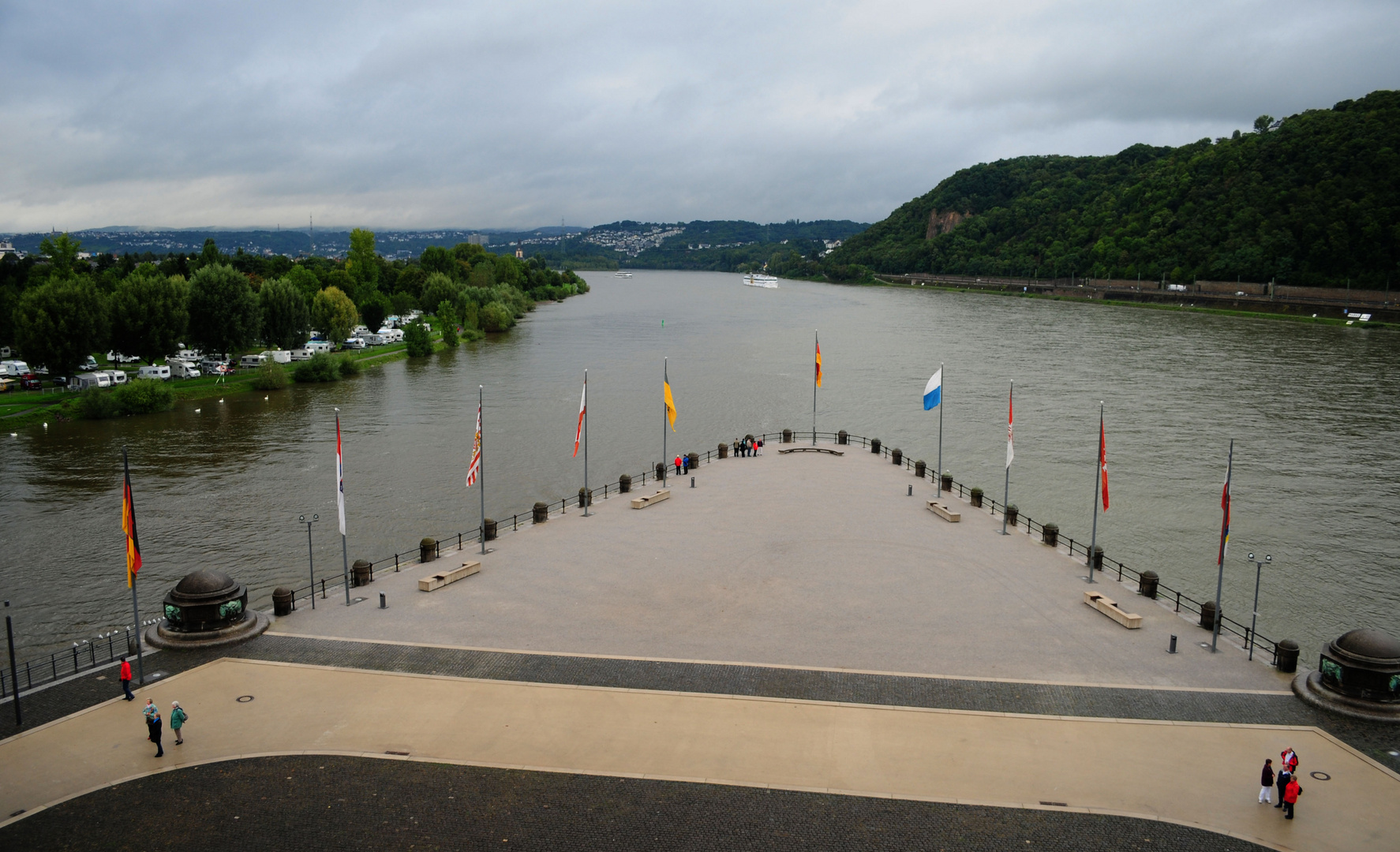 Das Deutsche Eck in Koblenz...