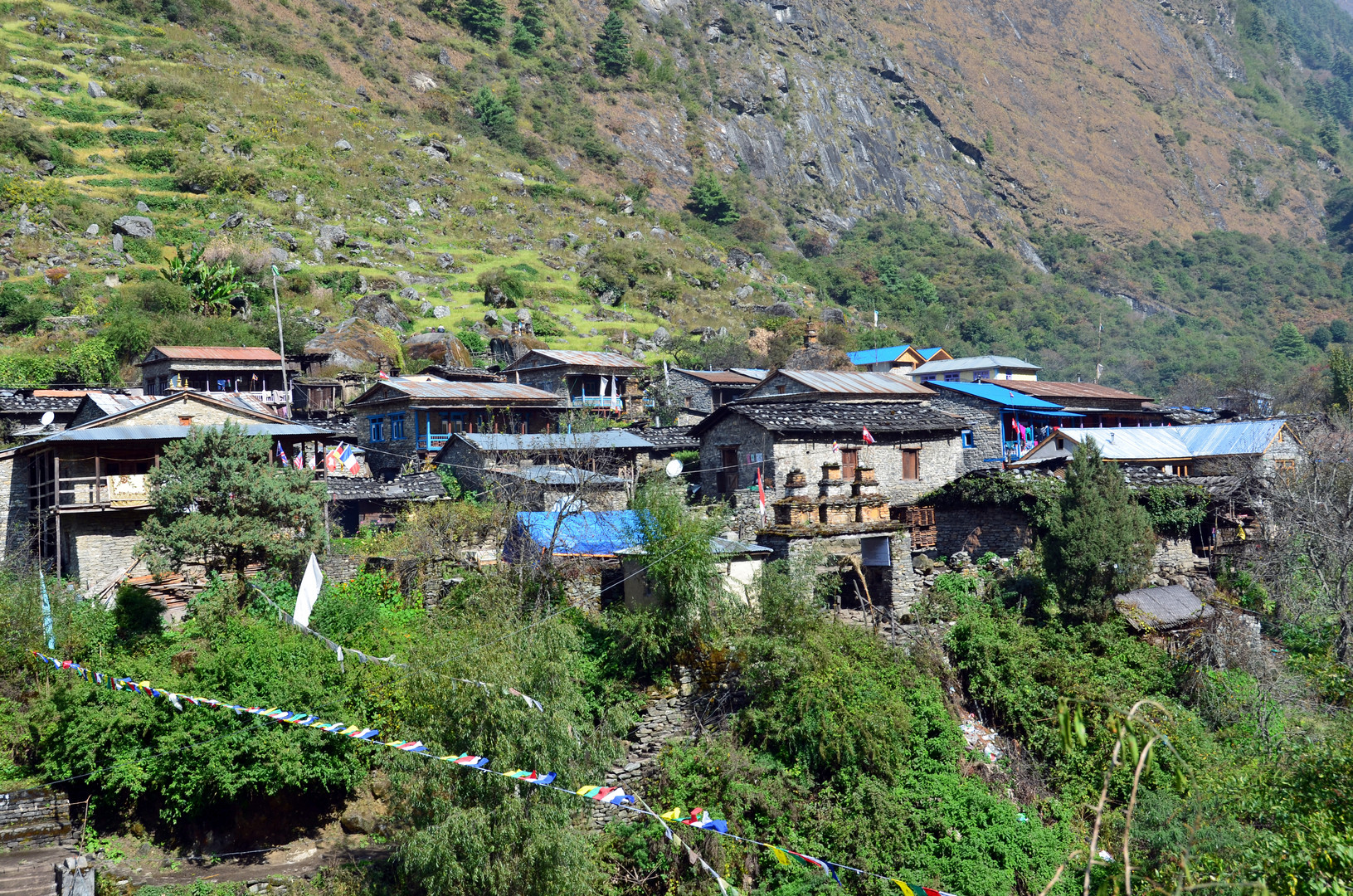 Das Dorf Tilche in der Manaslu-Region