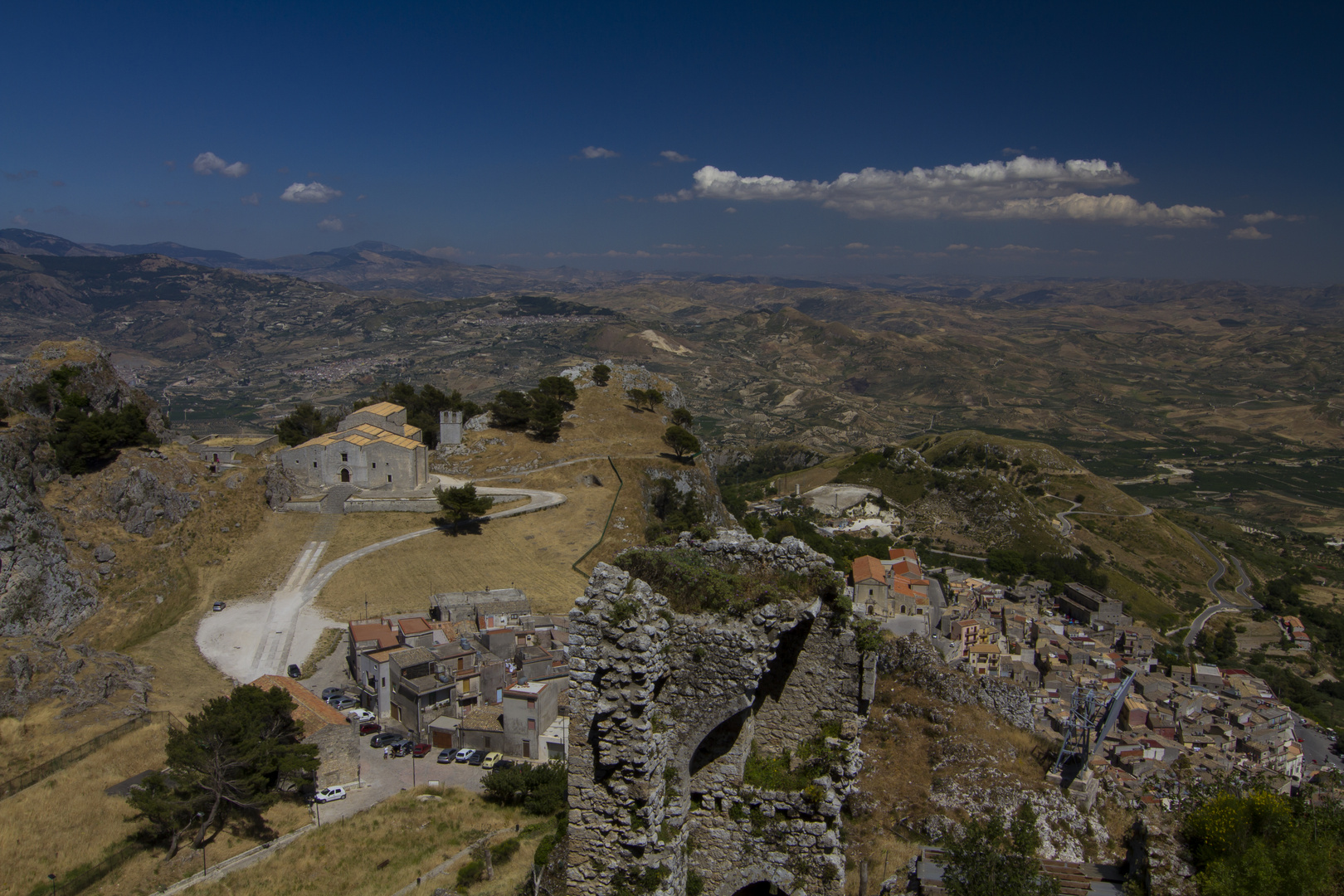 Das Dorf von Caltabellotta, Sizilien