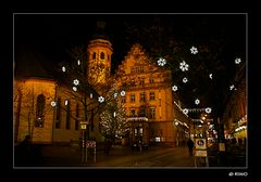 das Durlacher Rathaus nicht weit vom Weihnachtsmarkt.....