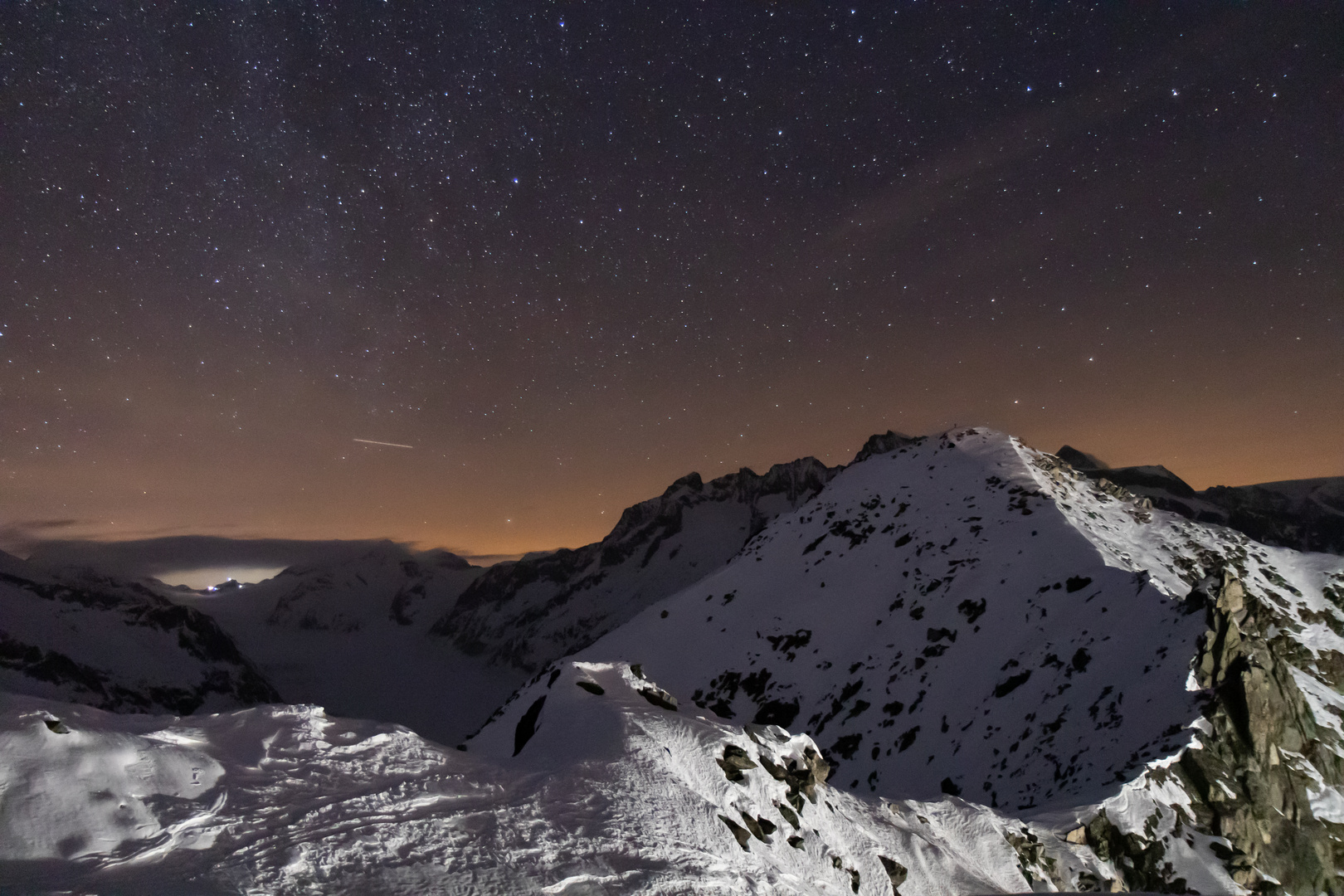 Das Eggishorn im Licht der Schneekatze