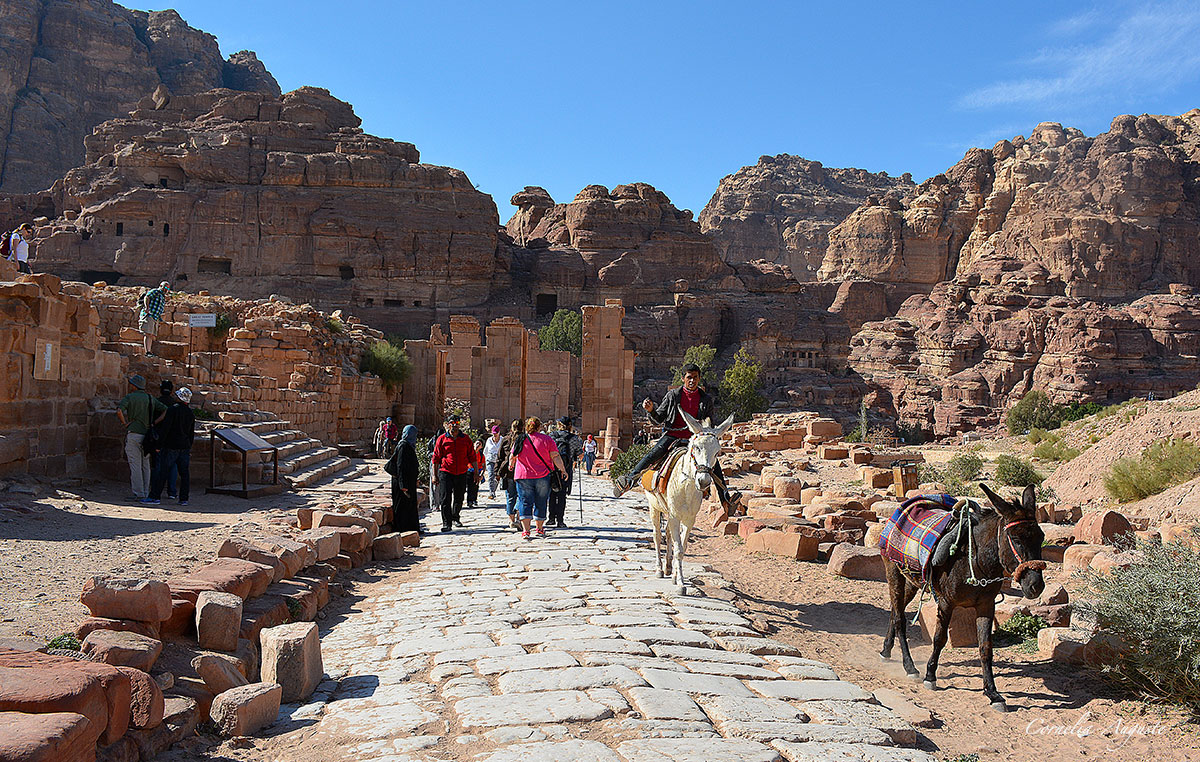 Das einstige Stadtzentrum von Petra..