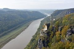 Das Elbtal von der Basteibrücke