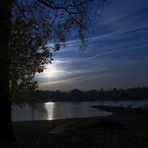 Das Ende eines Novembertages am Rhein