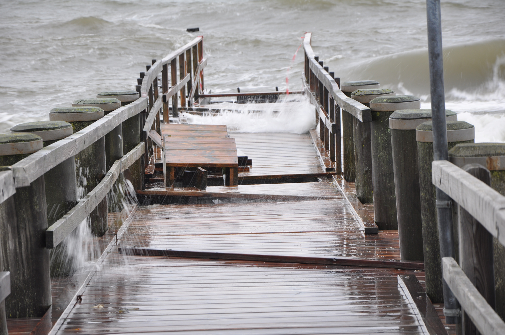 Das Ergebnis aus Wasser und Windstärke 8