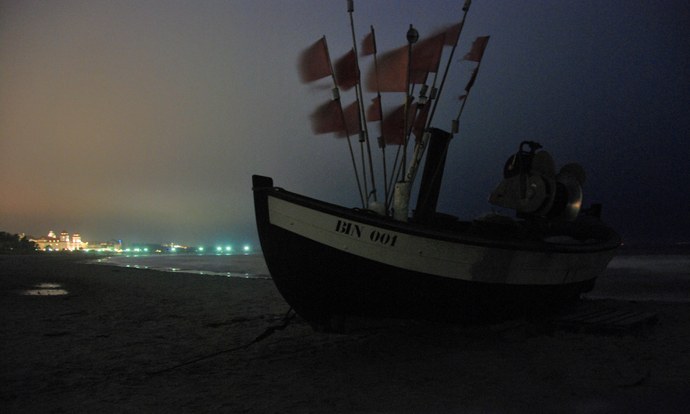 das erste Boot am Platz