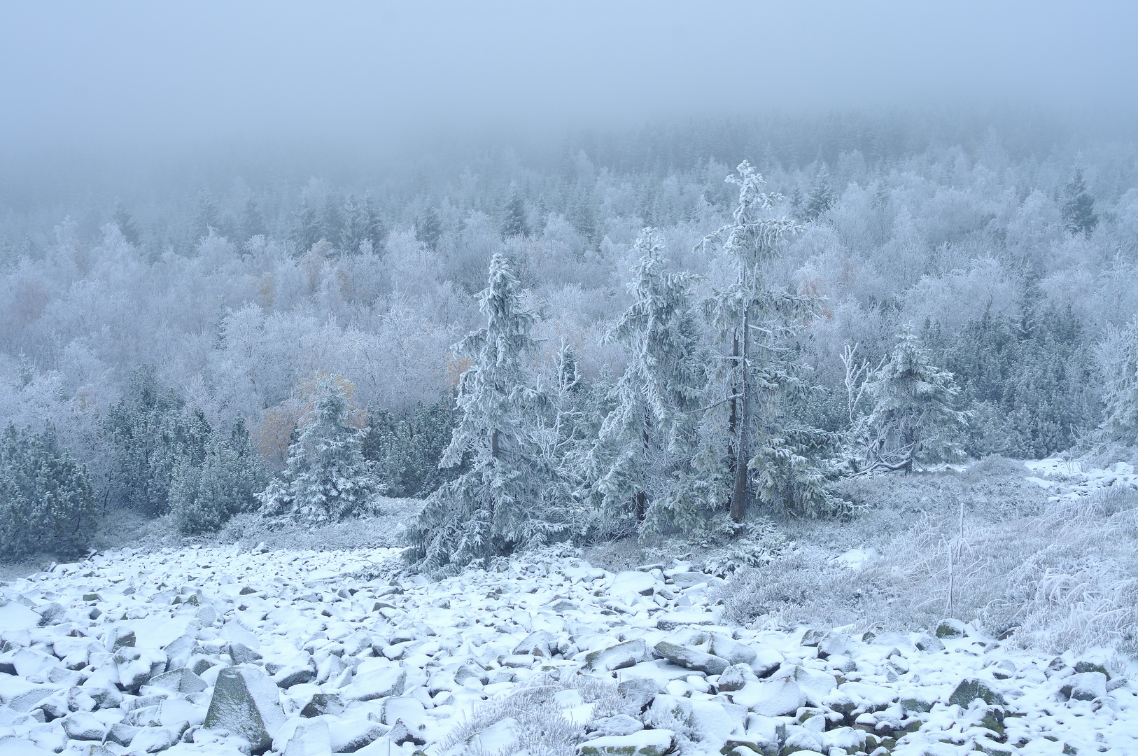 Das Erzgebirge im Winter