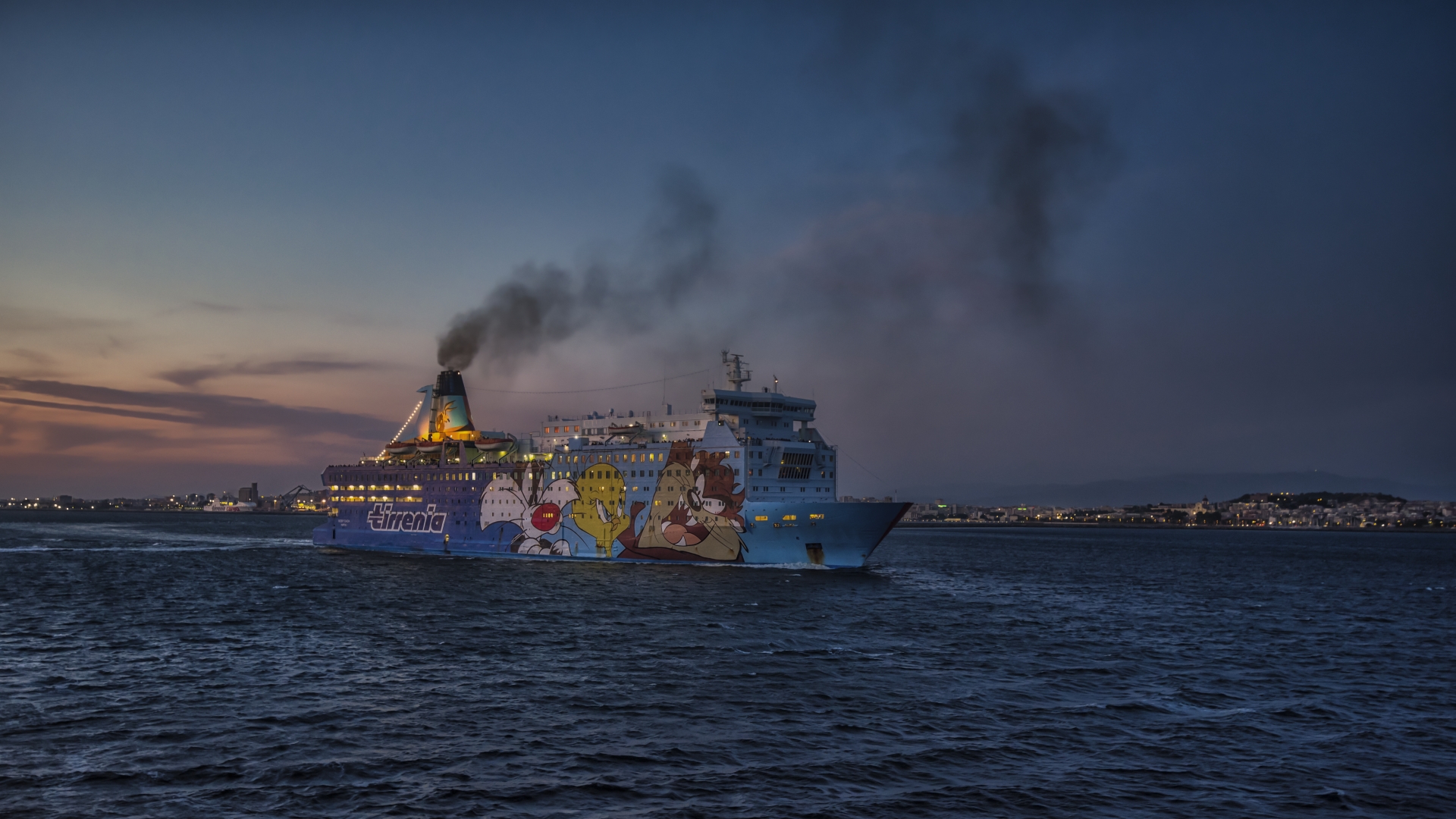 Das Fährschiff "Moby Dada" macht Dampf
