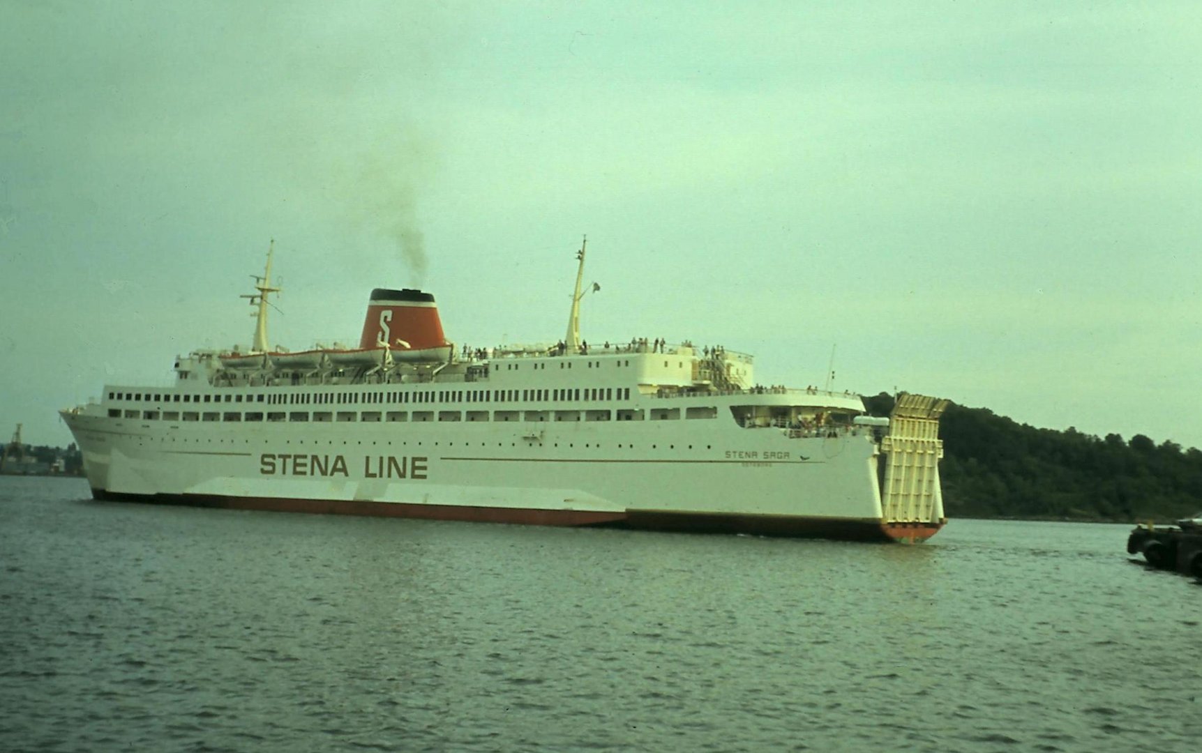 Das Fährschiff "Stena Saga"