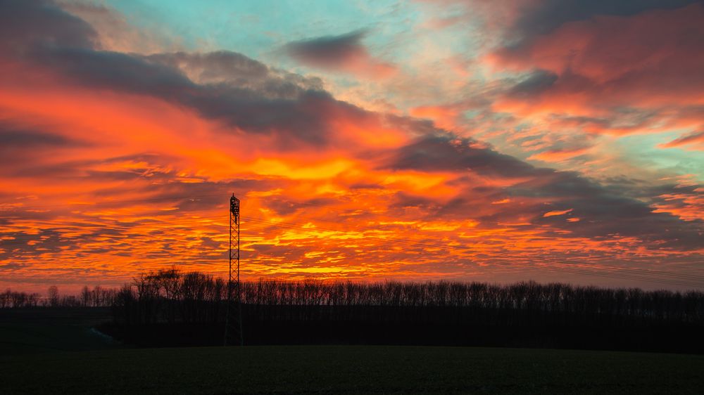 Das fängt ja gut an – Morgenröte am Neujahrsmorgen