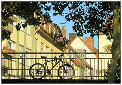 Das Fahrrad auf der Mauer