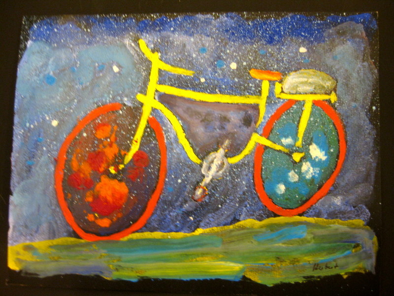 fahrrad motiv in der kunst hochzeitspaar