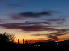 das Feuer einer Stadt