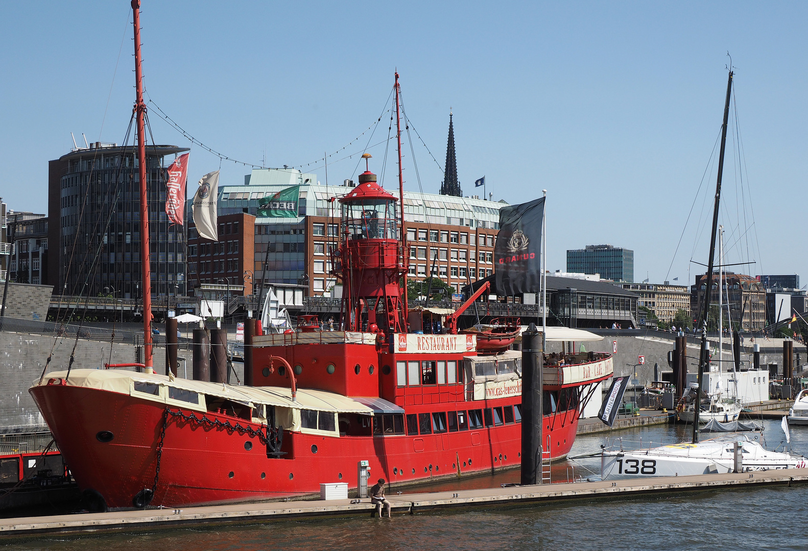 Das Feuerschiff im Hamburger Hafen