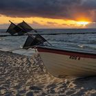 Das Fischerboot im Sonnenaufgang