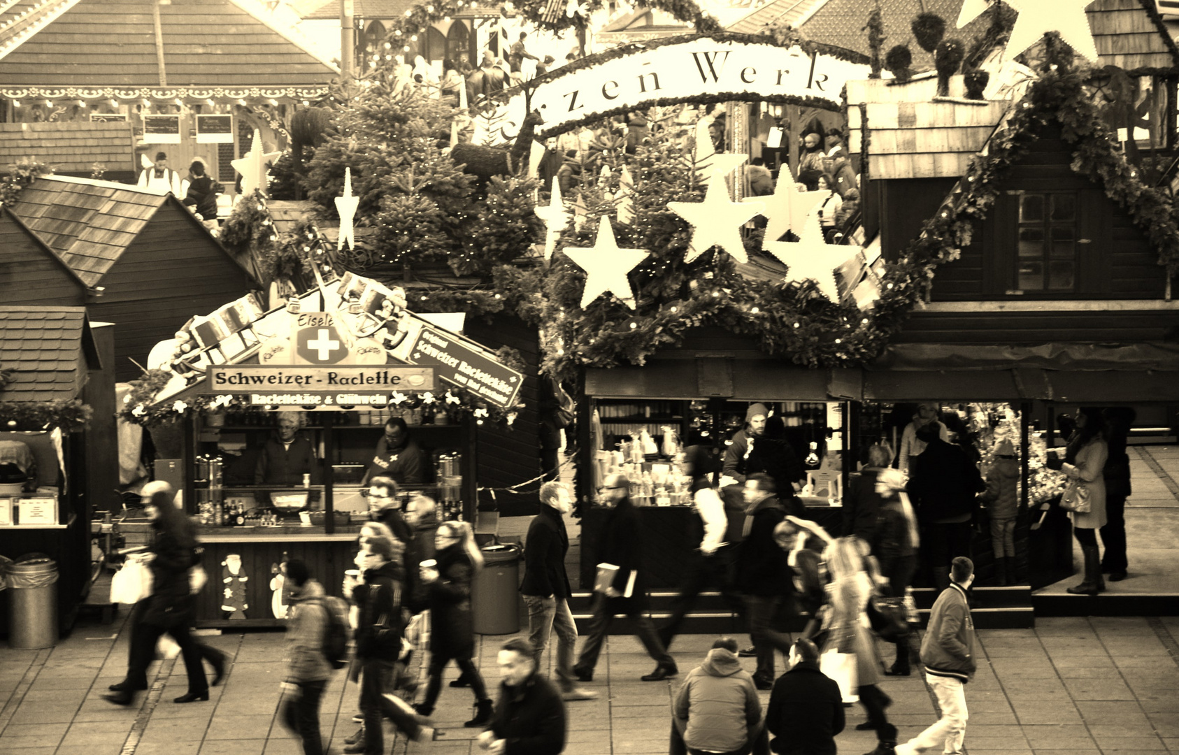 Das Fluten der Menschen in der Weihnachtszeit