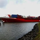 Das Frachtschiff NAVI BALTIC auf dem Nord-Ostsee-Kanal