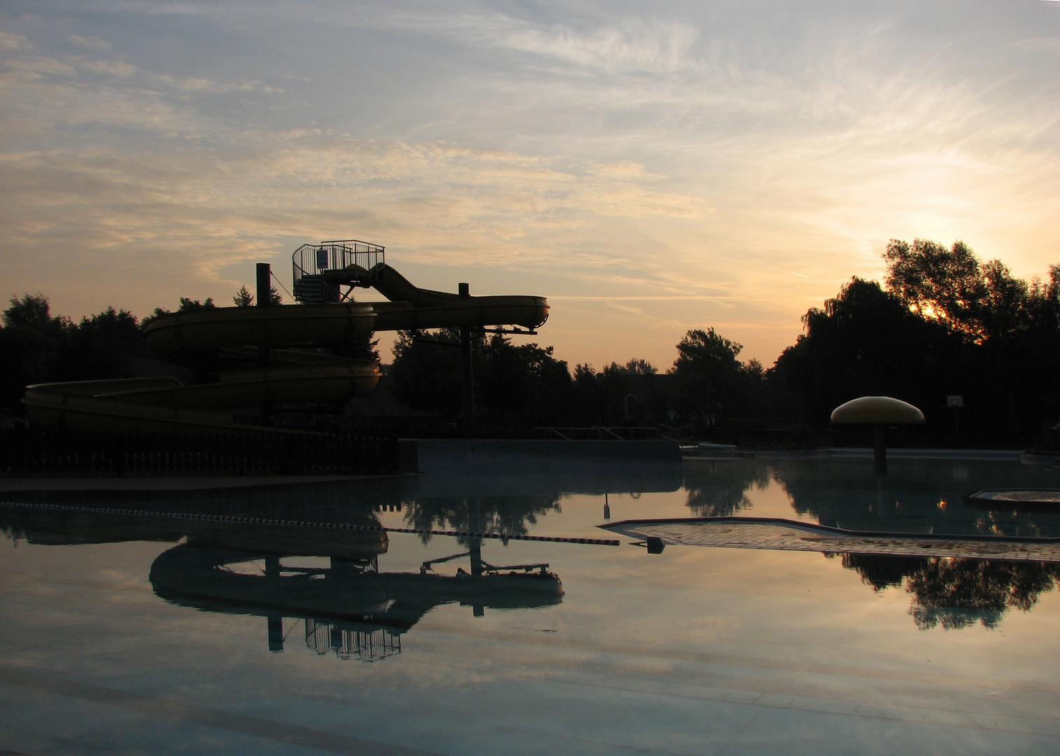 Das Freibad Salzwedel heute um 6.30 Uhr