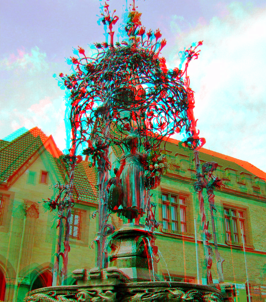 Das Gänseliesel (3D für Rot/Cyan Brille)