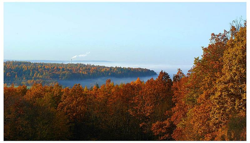 das ganze Tal im Nebel versunken