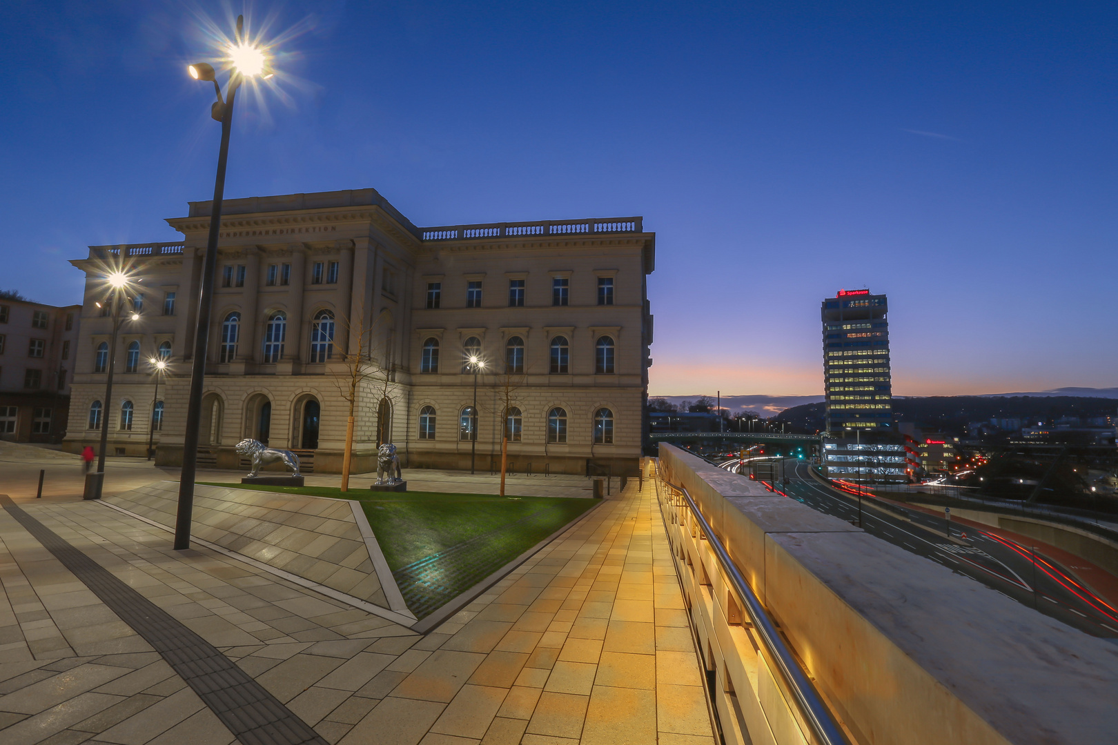 Das Gebäude der Bundesbahndirektion