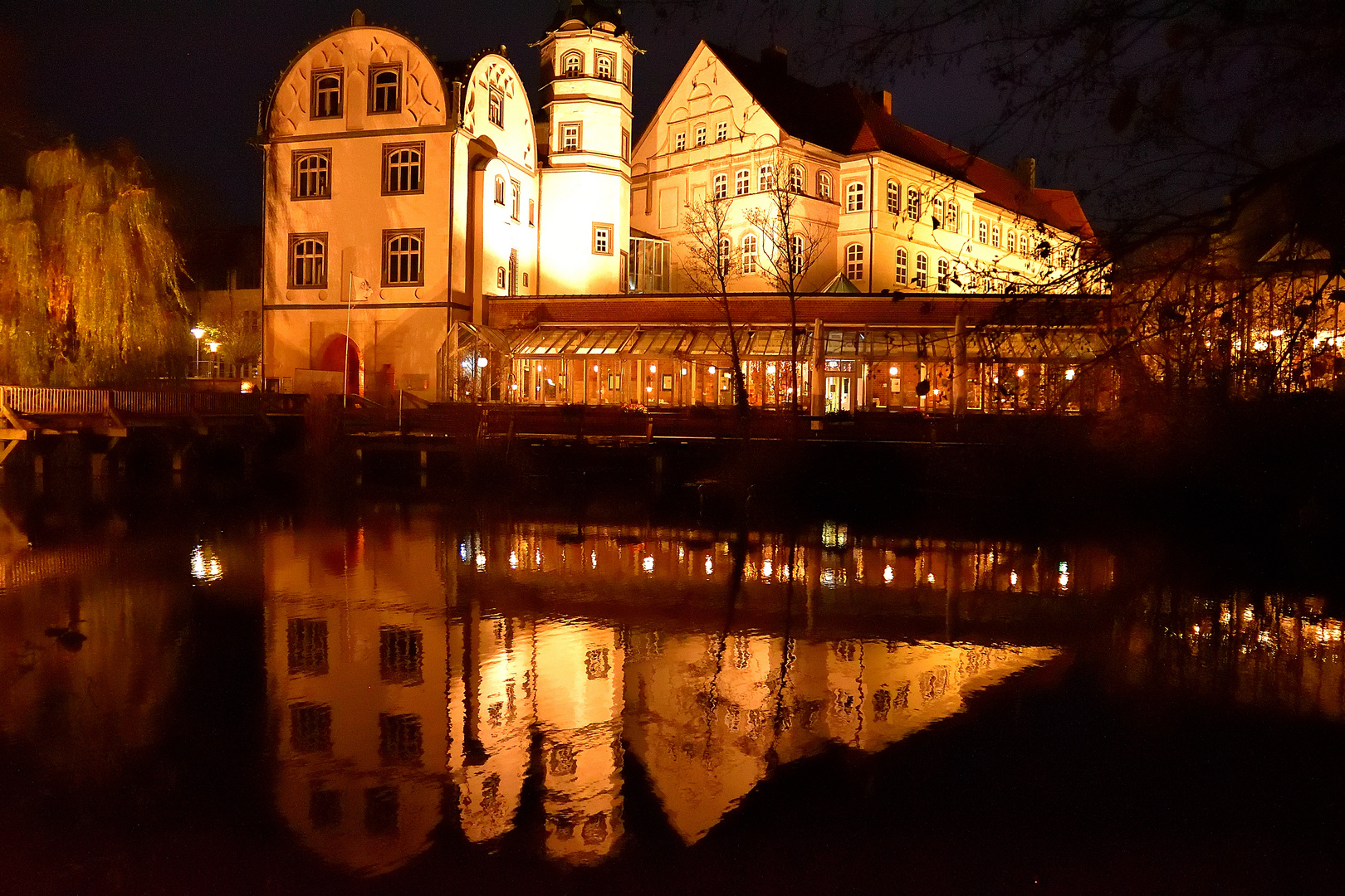 Das Gifhorner Schloss bei Nacht...