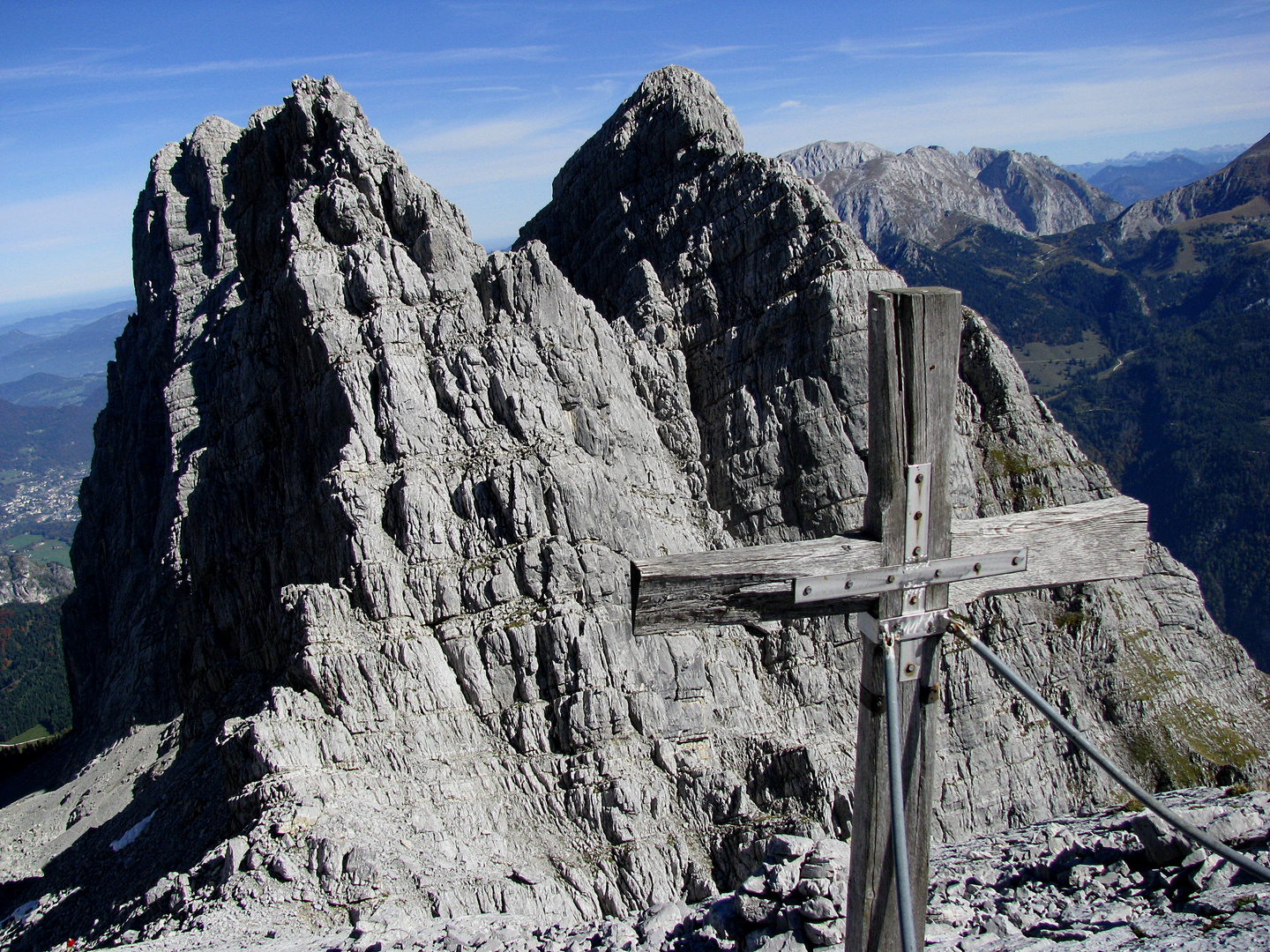 Das Gipfelkreuz vom 3. (Watzmann) Kind,