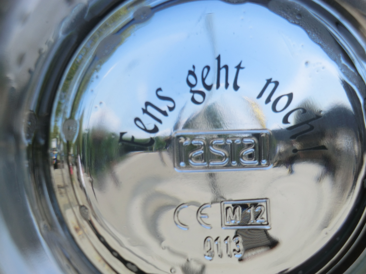 Das Glas ist leer!