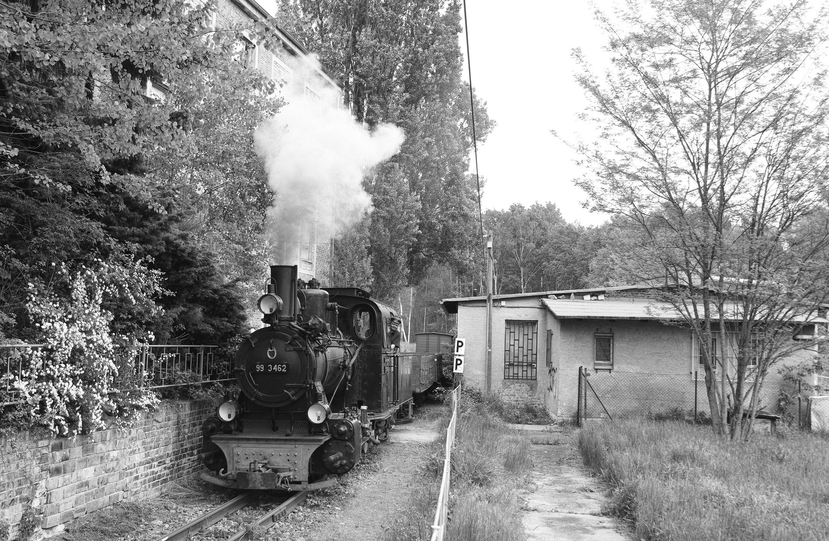 Das Gleisdreieck der Waldeisenbahn ...