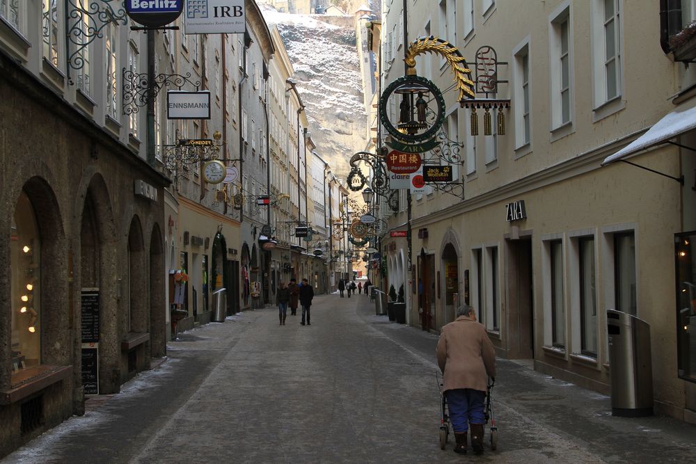 das Goldene "M" in der Getreidegasse Salzburg