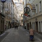 das Goldene "M" in der Getreidegasse Salzburg