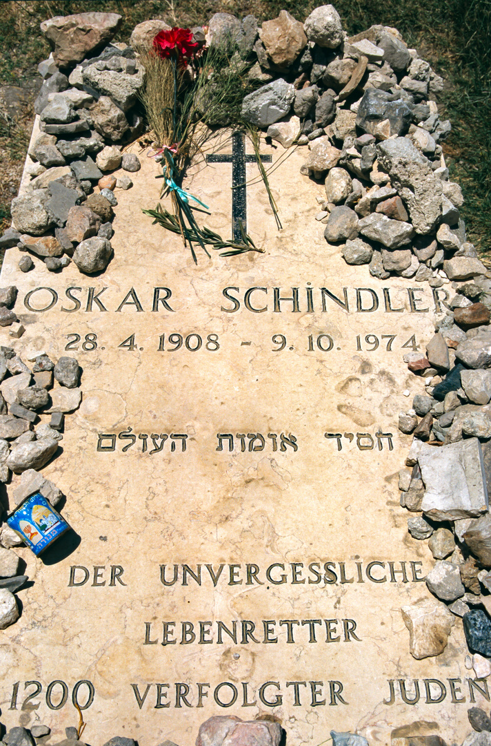 Das Grab von Oskar Schindler in Jerusalem