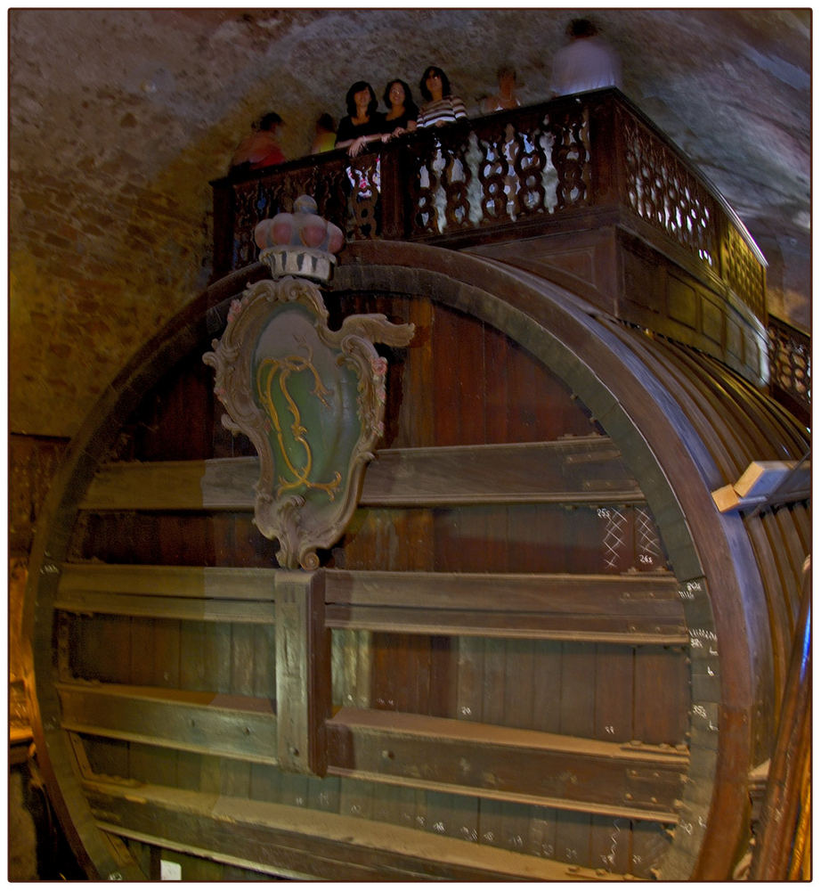 Das größte Weinfass der Welt im Heidelberger Schloss.
