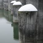 Das große Wehr an der Isar in München