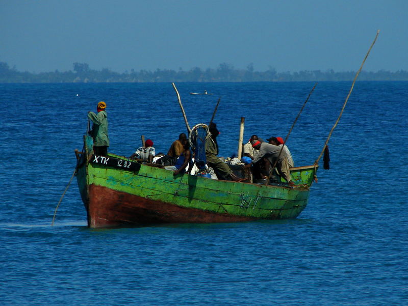 das grüne Fischerboot bei Dar
