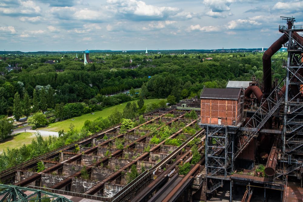 das grüne Ruhrgebiet vom Hochofen aus