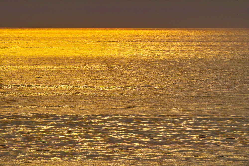 Das güldene Meer,Sonnenuntergang an der Steilküste von Lønstrup /DK