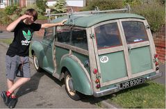 Das gute Stück von hinten. Morris Minor 1000 Traveller ("Woody")