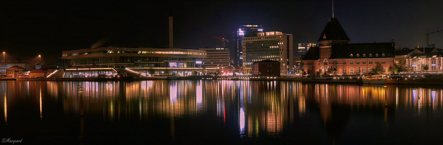 Das Hafengebiet in Aarhus Dänemark