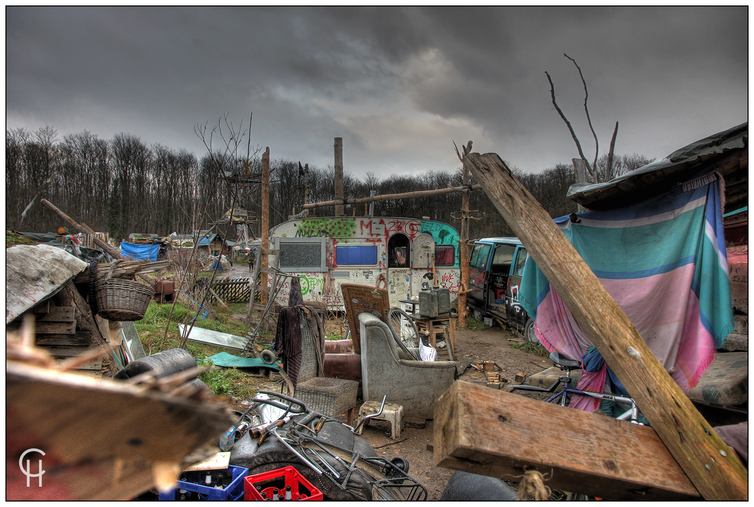 Das Hambi Camp der Klima Aktivisten im Hambacher Forst