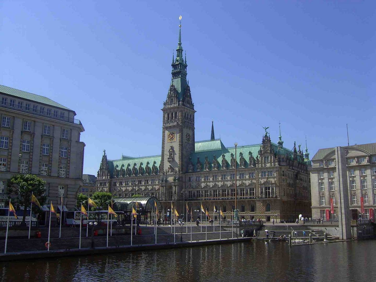 Das Hamburger Rathaus  Foto Bild architektur 