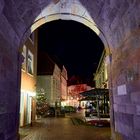 Das Heger Tor von Osnabrück an einem Winterabend