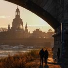 Das herbstliche Dresden im Abendlicht