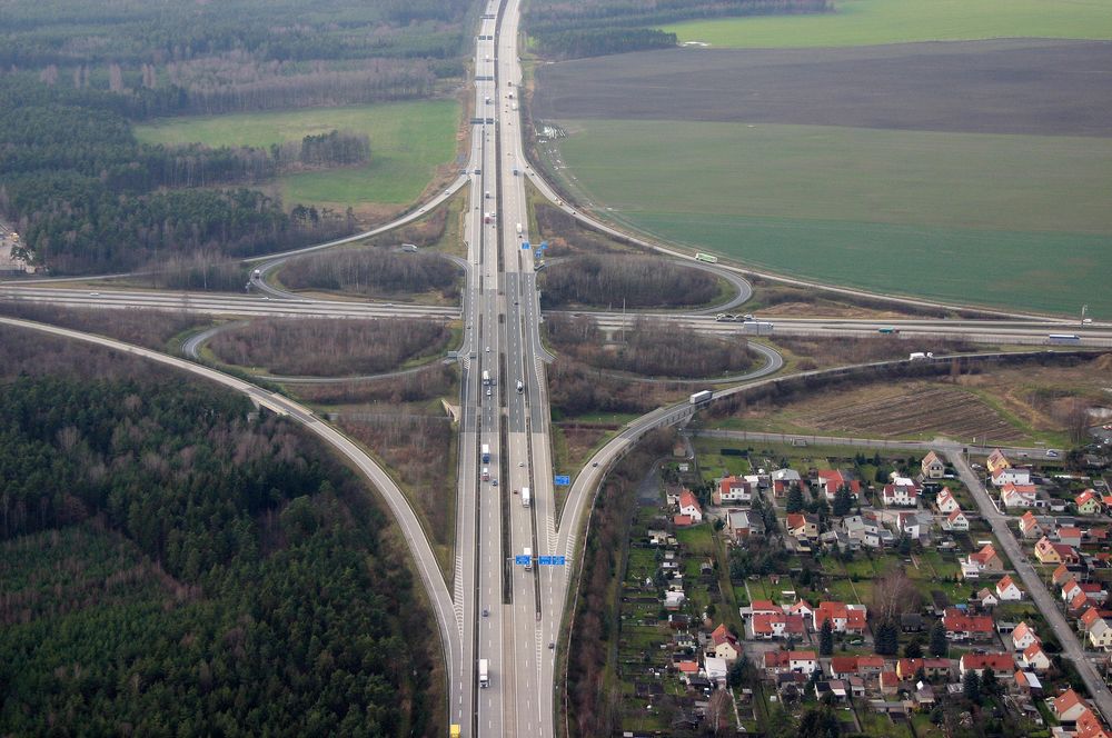 das Hermsdorfer Kreuz  A4/A9 Thüringen