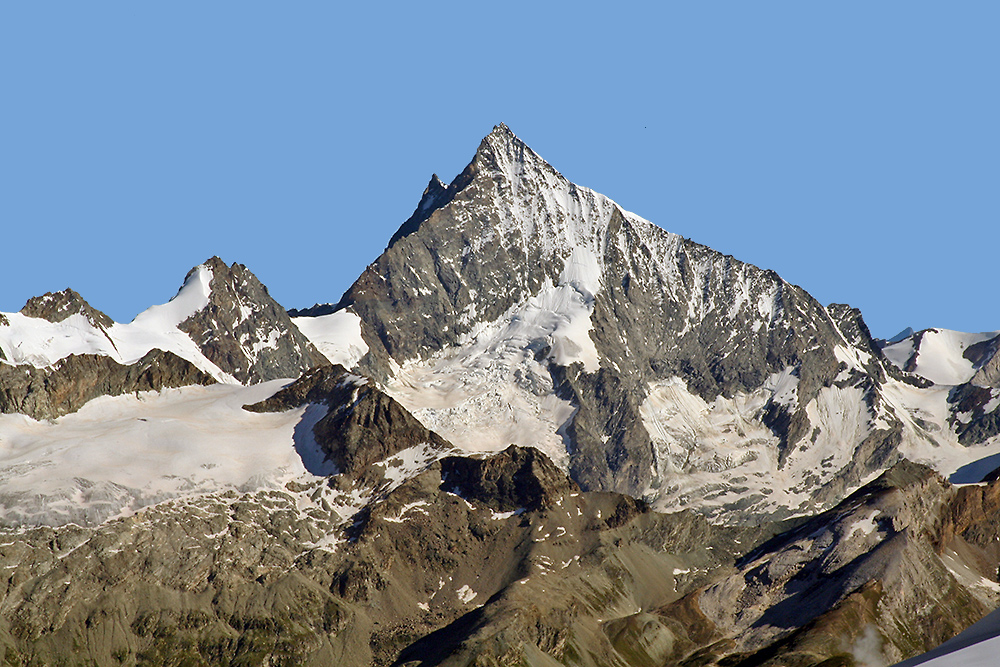 Das herrliche 4505 m hohe Weisshorn, einer der schönsten Walliser Riesen für mich ,bei ...