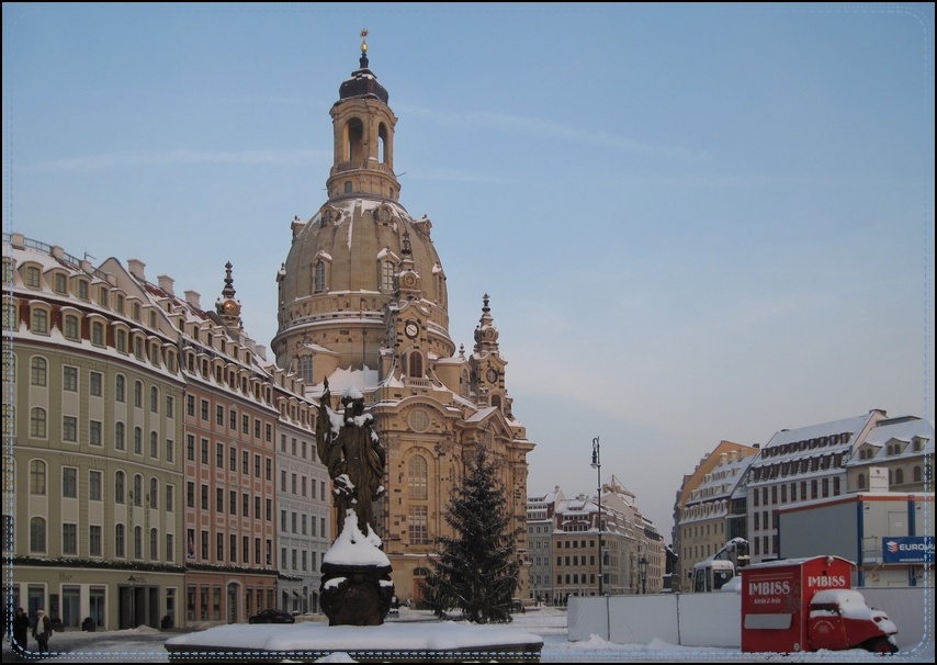 Das Herz Dresdens - die Frauenkirche im Januar