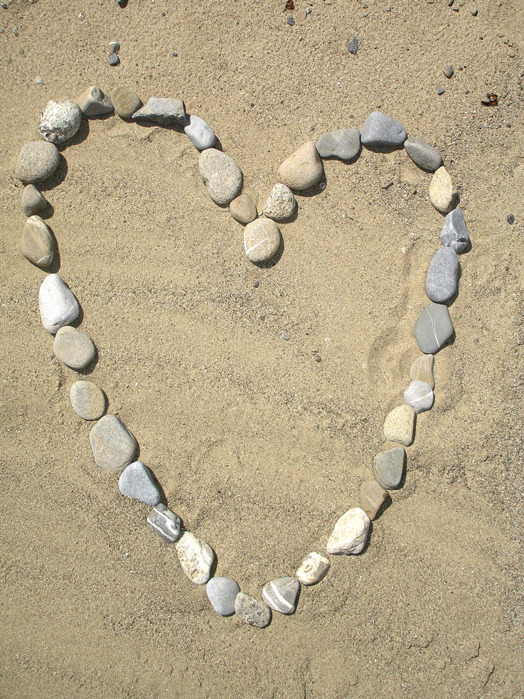Das Herz im Sand Foto & Bild sonstiges, steine & mineralien, natur