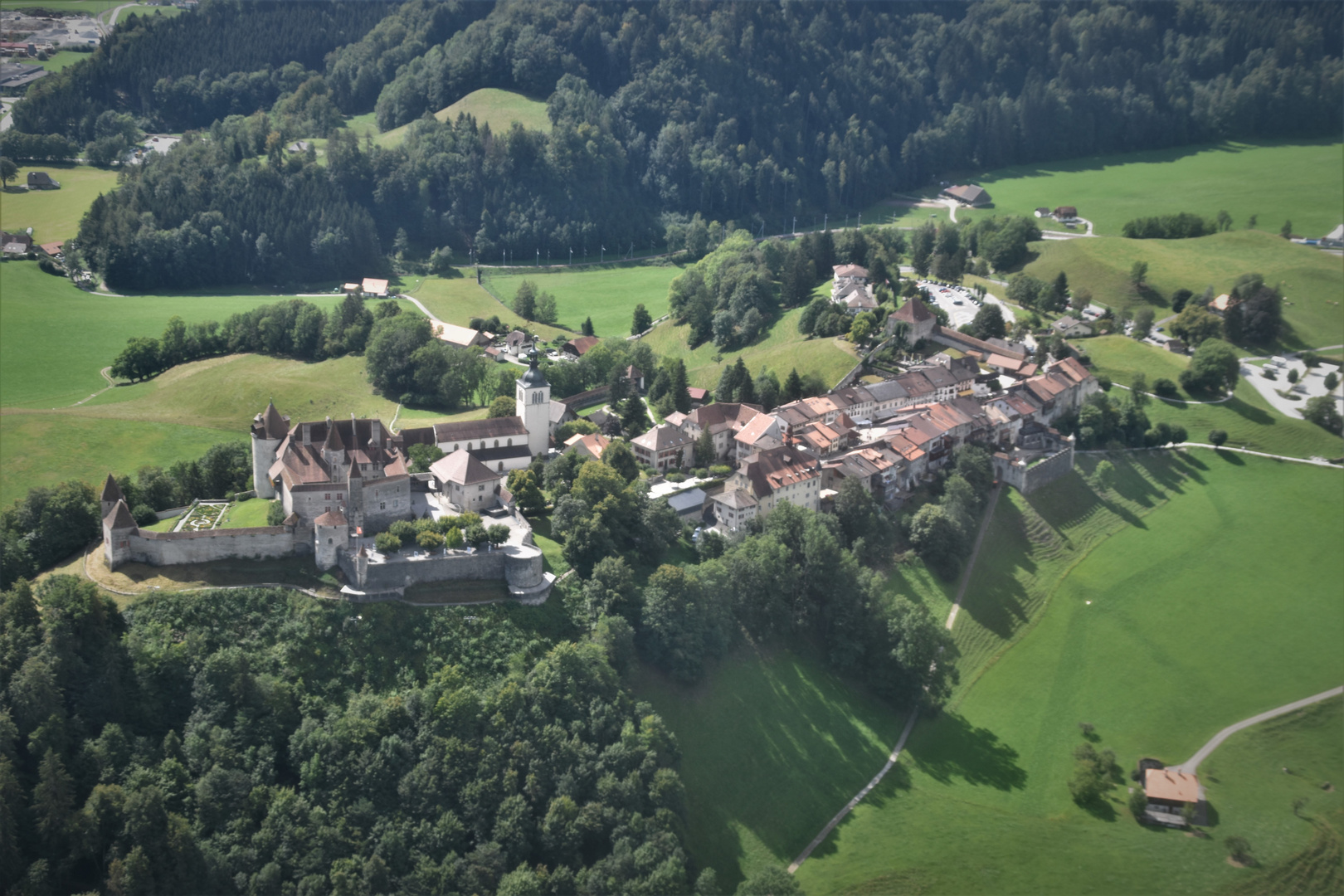 Das historische Städtchen Gruyères