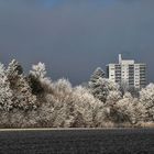 Das Hochhaus im Raureif-Land